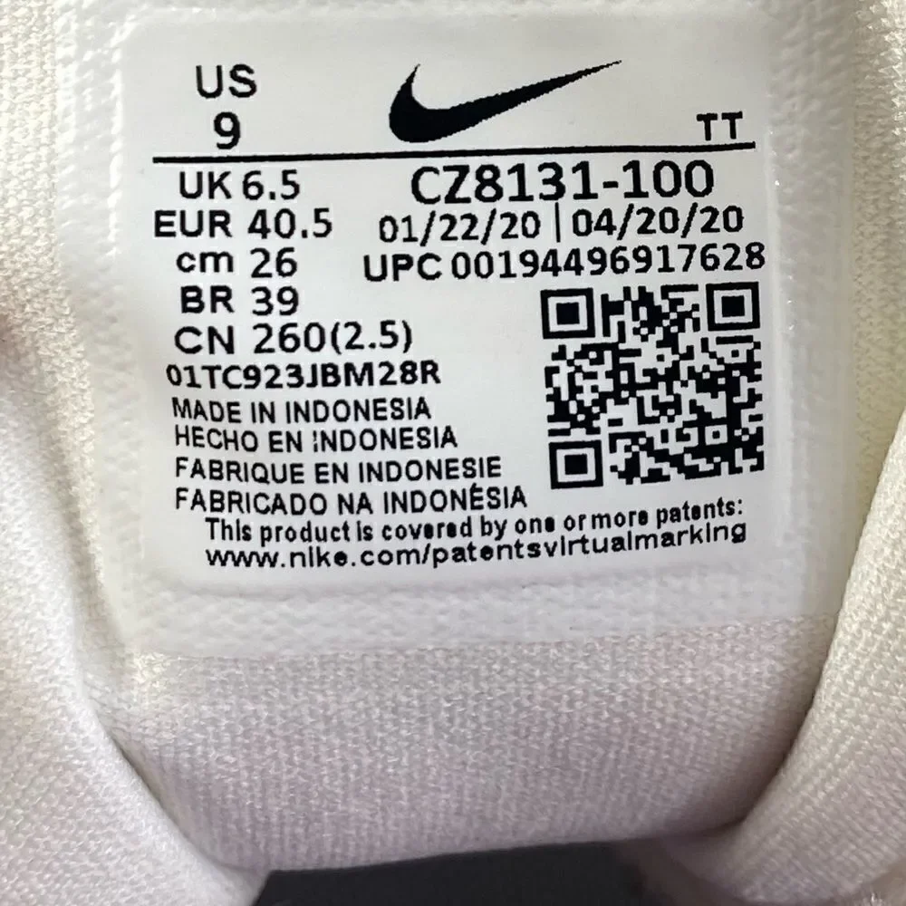 Nike Air Max 270 React Washed Coral sneaker athletic shoes womens size 9
